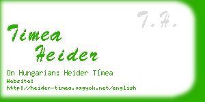 timea heider business card